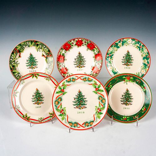 6PC SPODE PORCELAIN CHRISTMAS