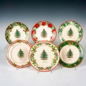 6PC SPODE PORCELAIN CHRISTMAS