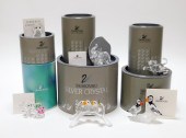 6PC SWAROVSKI SILVER CRYSTAL F