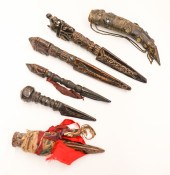 6pc Tibetan Wood Phurba Dagger