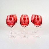 6PC VARGA CUT CRYSTAL WINE GLA