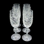 6PC WATERFORD CRYSTAL FLUTED C