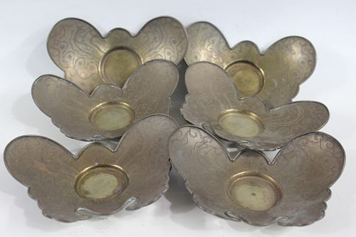 6PCS, CHINESE COPPER BUTTERFLY