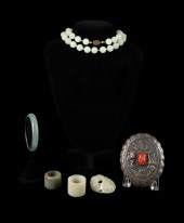 6PCS CHINESE HARDSTONE & JADE
