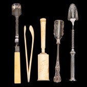 6PCS GROUP BONE & SILVERPLATE