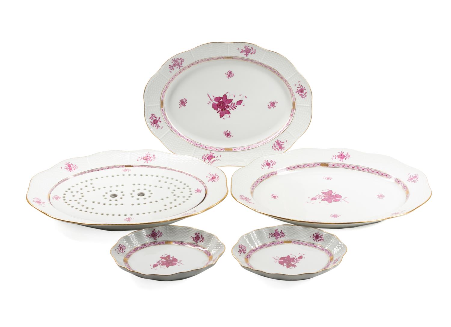 6PCS HEREND 'CHINESE BOUQUET'