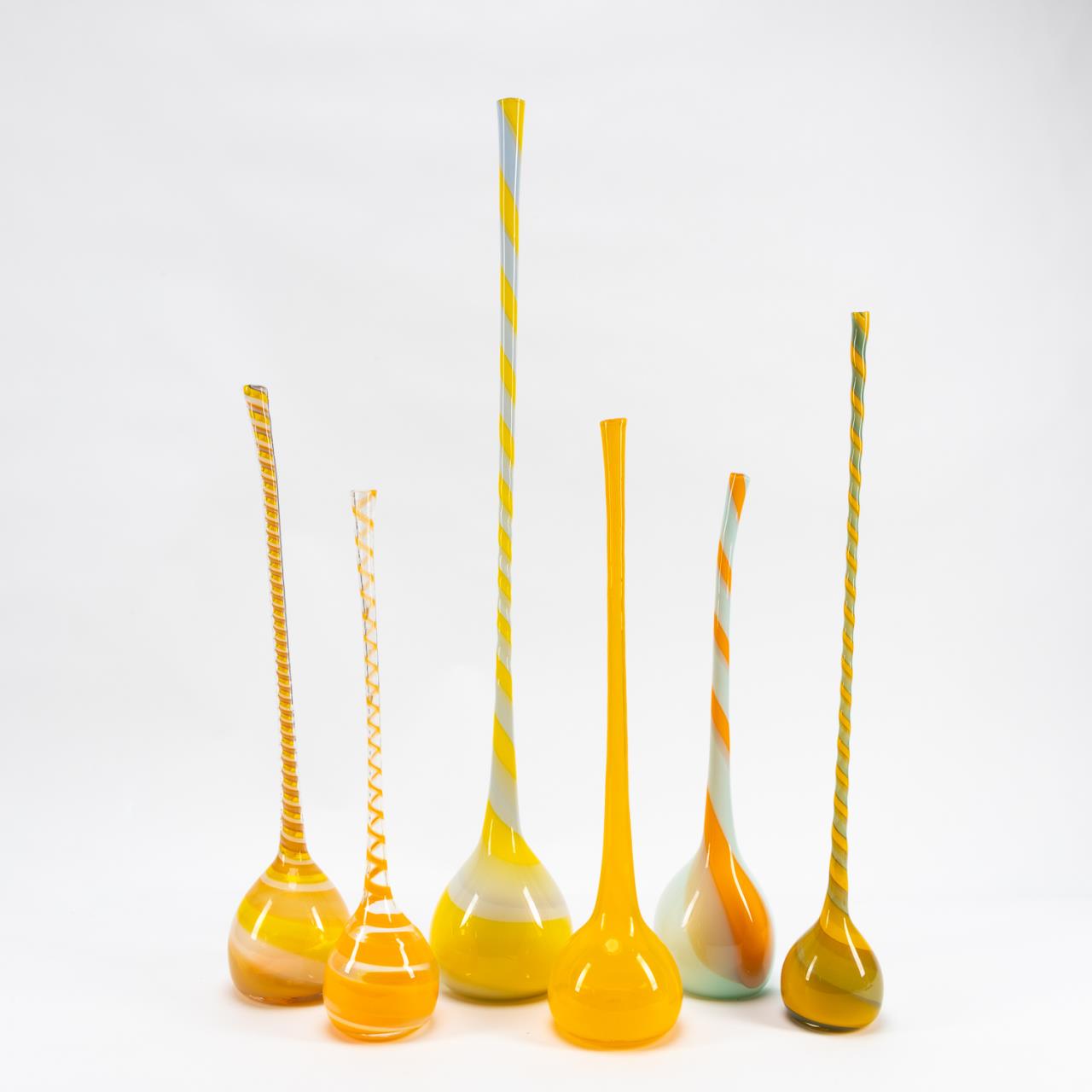 6PCS MICHAEL ANCHIN BOTTLES, ORANGE