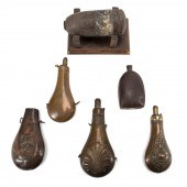 6PCS POWDER FLASKS & ARTILLERY