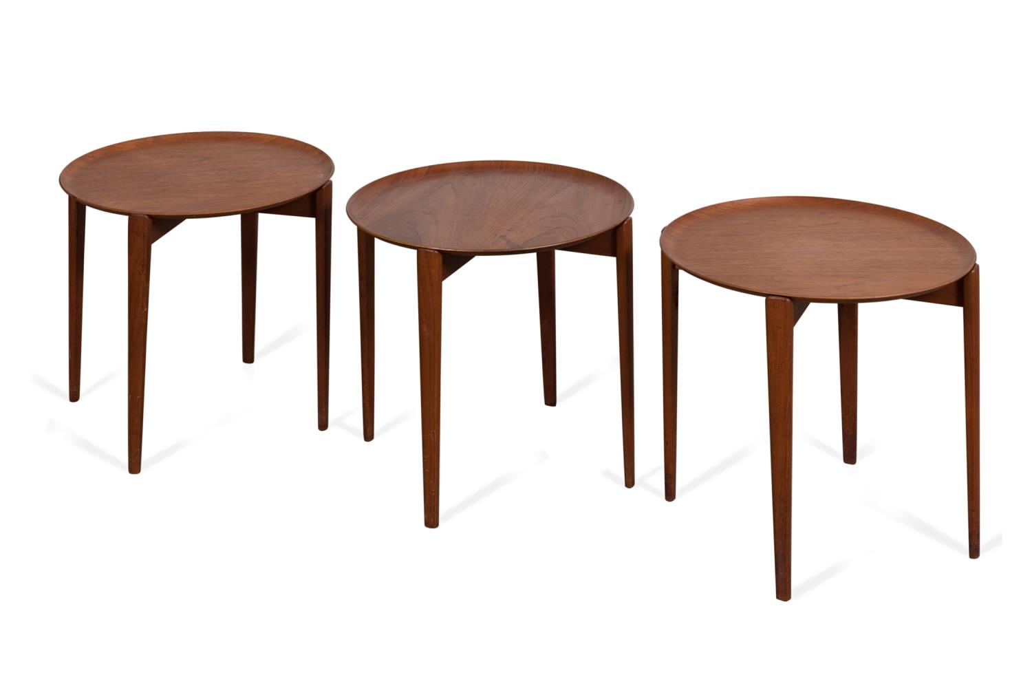 6PCS SWEDISH MODERN TEAK STACKING