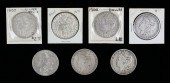 7 1900 AND 1901 MORGAN SILVER