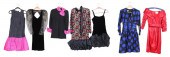 (7) 1980's designer dresses to