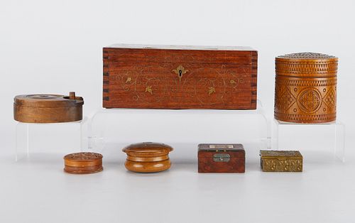 7 19TH C. TRINKET AND STORAGE