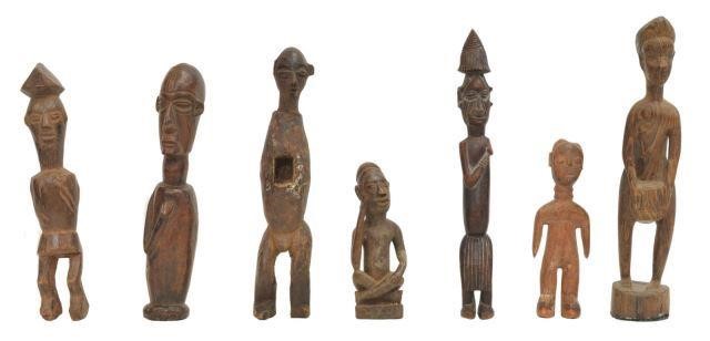 (7) AFRICAN TRIBAL CARVED