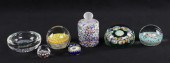 (7) Art Glass Millefiori Weigh