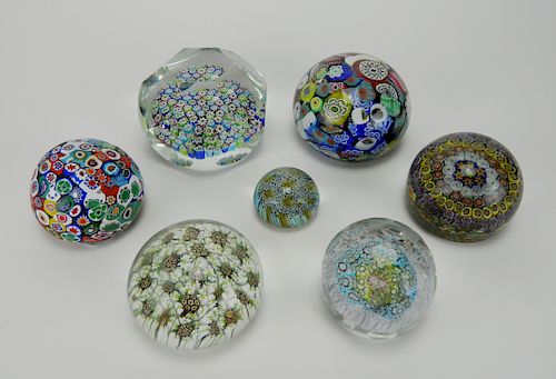 7 ART GLASS PAPERWEIGHTS7 Art Glass