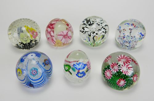 7 ART GLASS PAPERWEIGHTS7 Art Glass