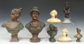 (7) ART NOUVEAU FEMALE BUSTS,