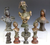 (7) ART NOUVEAU PATINATED META
