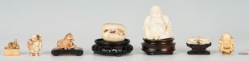 7 ASIAN CARVED IVORY