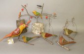 7 ASSORTED FOLK ART CARVED BIR