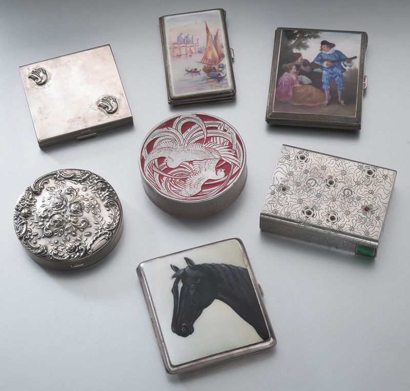 (7) Assorted small silver cases