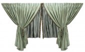(7) BLUE-TONE DRAPERIES WITH P