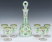 (7) BOHEMIAN OVERLAY GLASS DRI