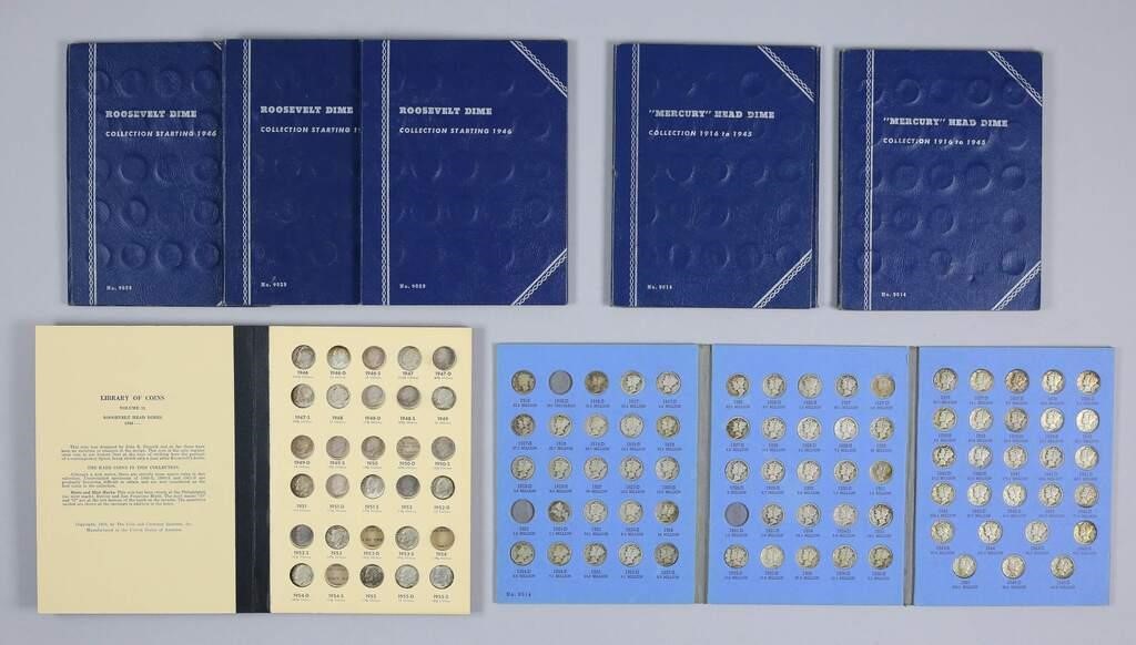 7 BOOKS OF DIMES - 3 MERCURY