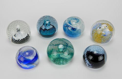 7 CAITHNESS ART GLASS PAPERWEIGHTS7