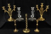 (7) Candlesticks, c/o pair of
