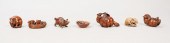 7 CARVED WOOD RAT NETSUKE7 Chi