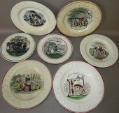 7 CHILDREN'S ABC PLATESca. 186