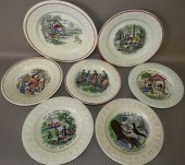 7 CHILDREN'S ABC PLATESca. 186