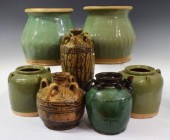 (7) CHINESE GLAZED EARTHENWARE