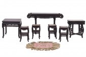 7 CHINESE MINIATURE CARVED HAR