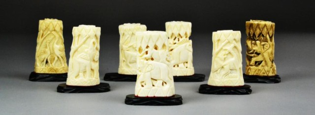 (7) Chinese or Japanese Carved