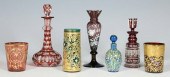 7 COLORED GLASS PERFUME BOTTLE