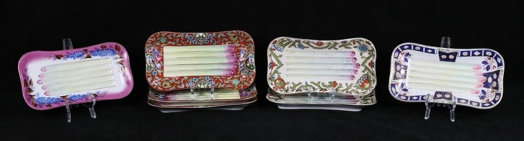 7 CONTINENTAL PORCELAIN ASPARAGUS