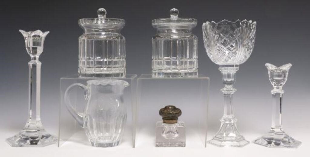 (7) CRYSTAL & GLASS TABLEWARE,