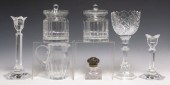 (7) CRYSTAL & GLASS TABLEWARE,