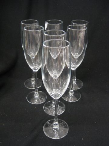 7 Crystal Tall Champagne Flutes 9