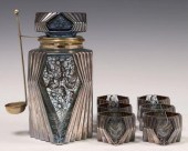 (7) CZECH ART DECO SILVER OVER