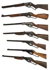(7) DAISY BB RIFLES, ONE RED R