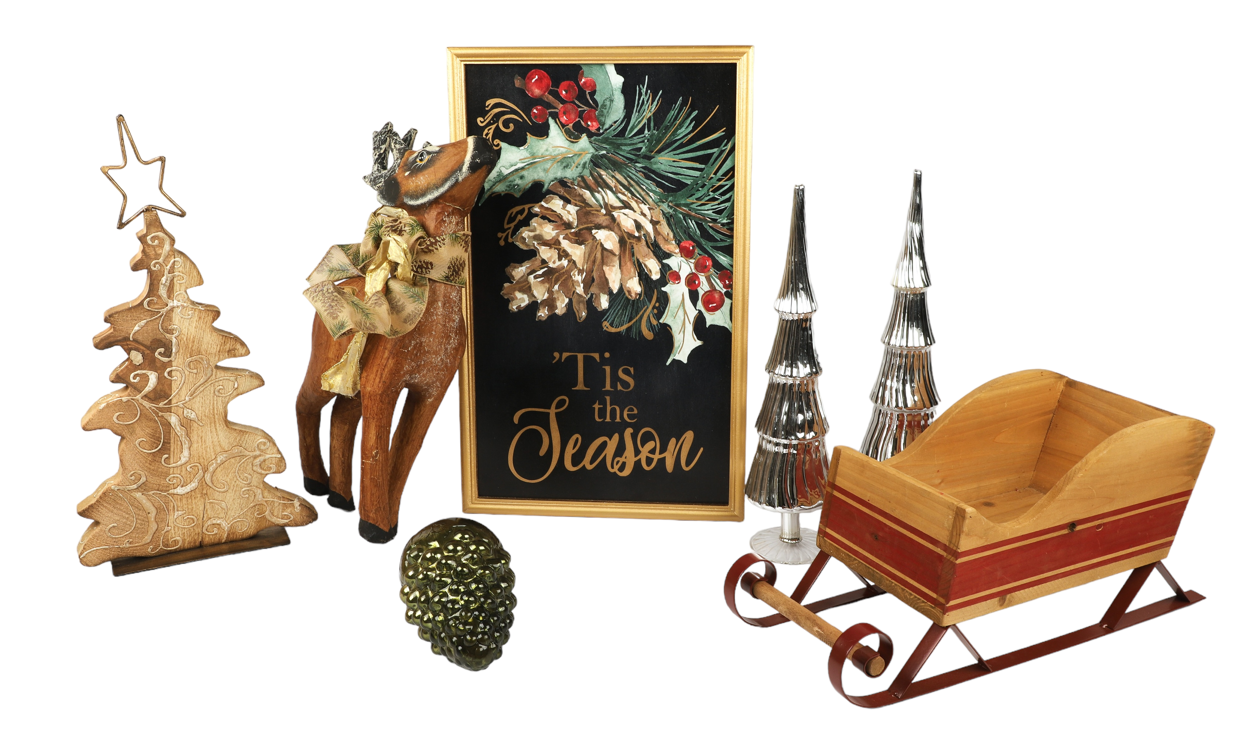 (7) Decorative Christmas items, c/o