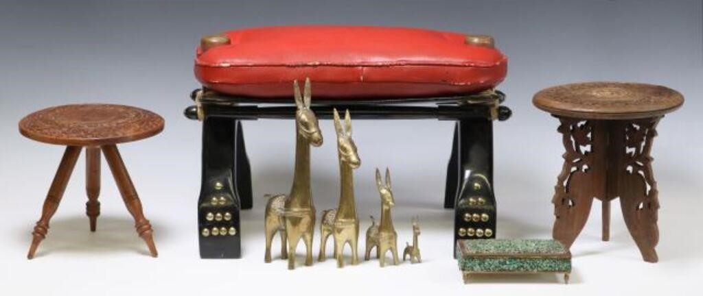 (7) DECORATIVE HOME WARES, CAMEL