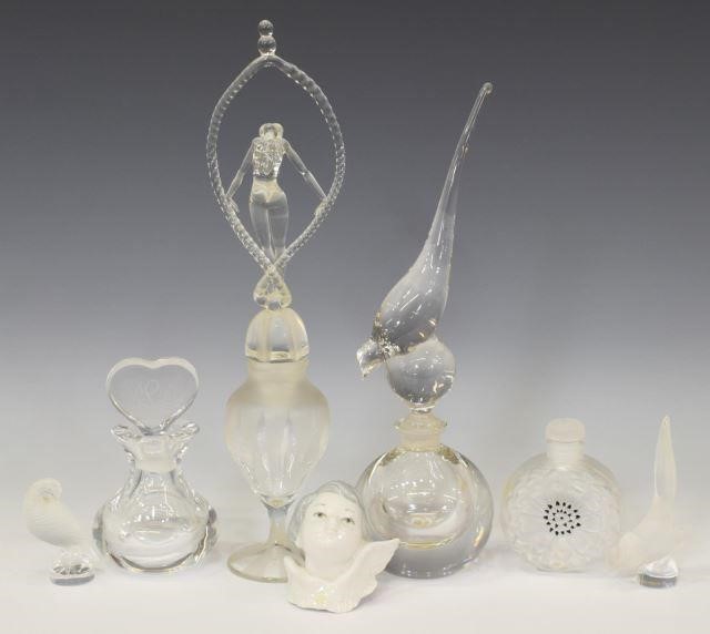 7) DECORATIVE TABLE ITEMS, PERFUME,