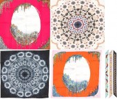 7 DIOR SILK SCARVES, INCL. MOT