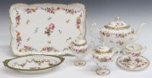 (7) DRESDEN FLOWERS PORCELAIN