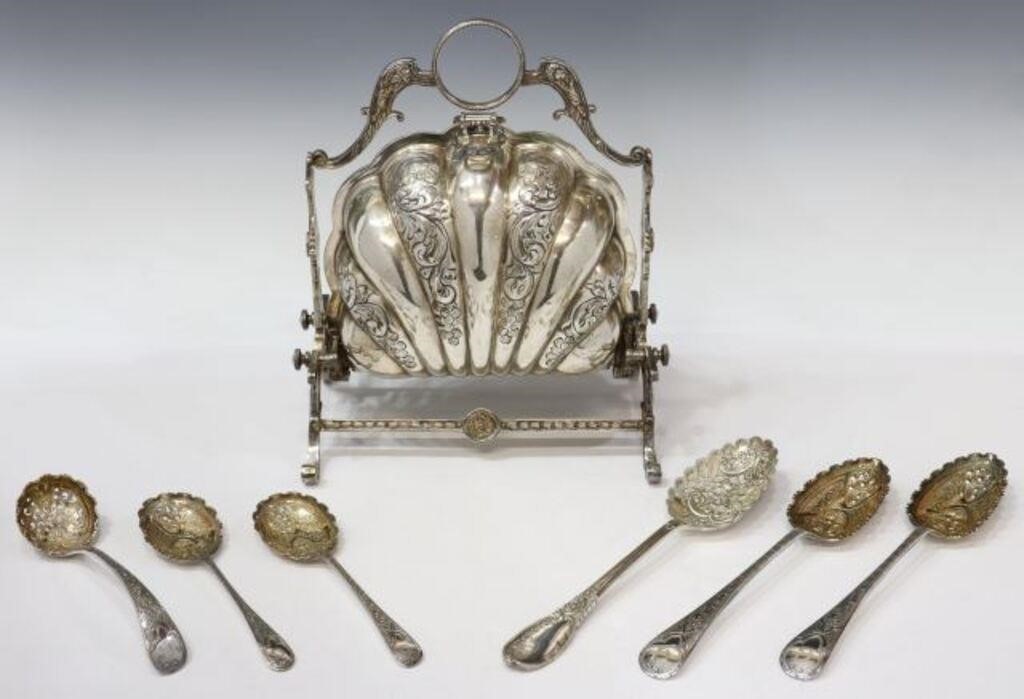 (7) ENGLISH SILVERPLATE WARMER &