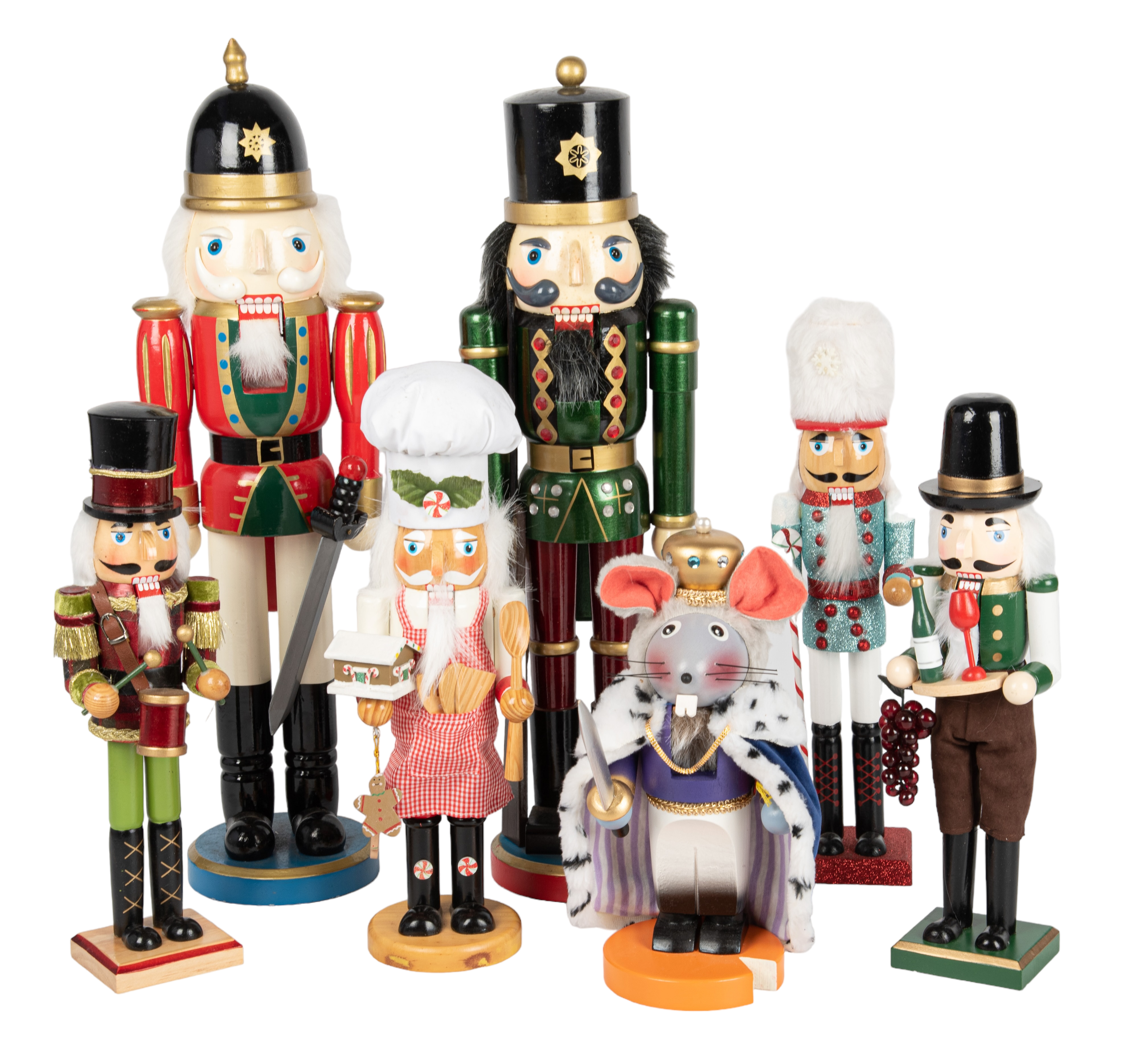 (7) Figural wooden nutcrackers, c/o